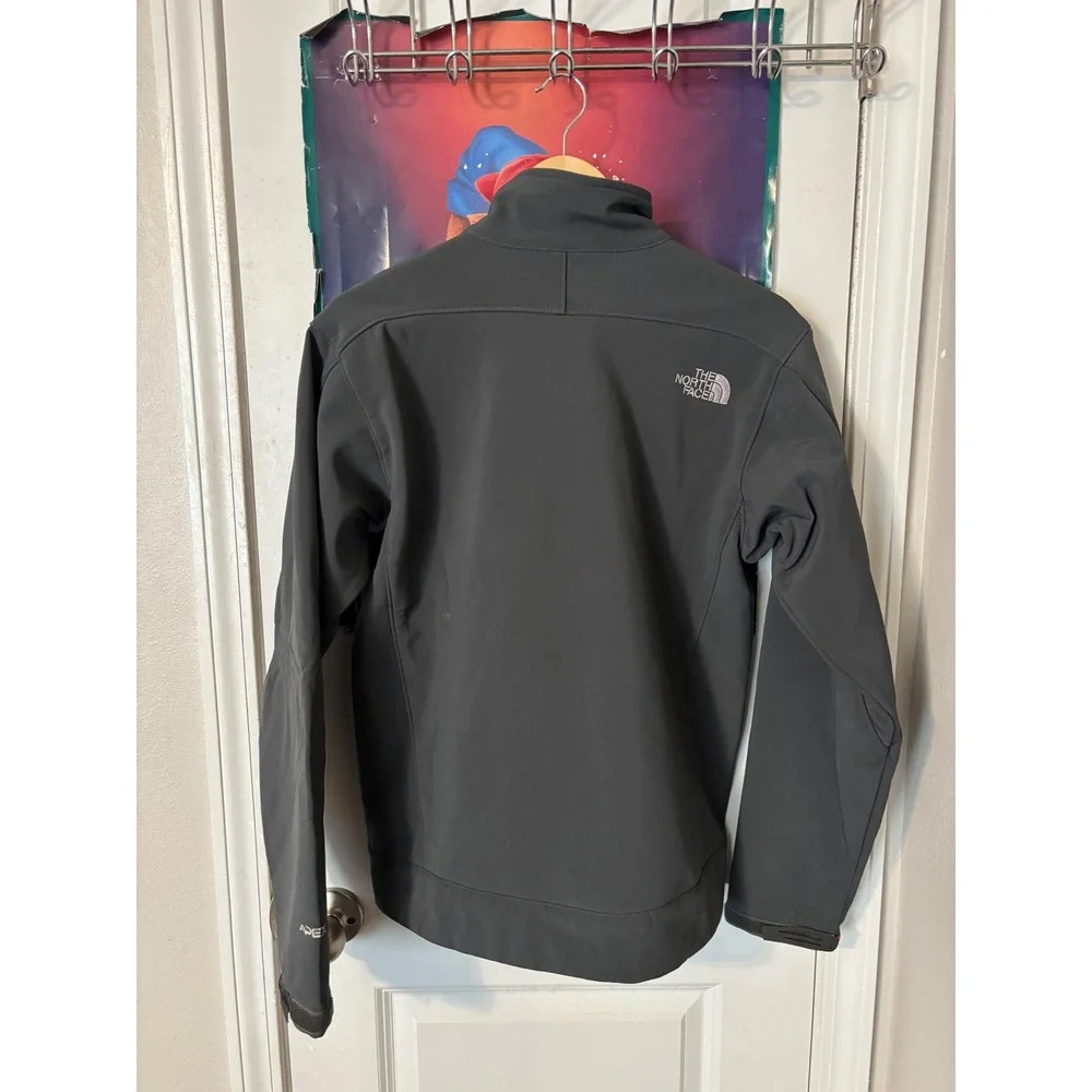 The North Face Mens Apex Bionic Softshell Jacket Gray Full Zip Windproof Small